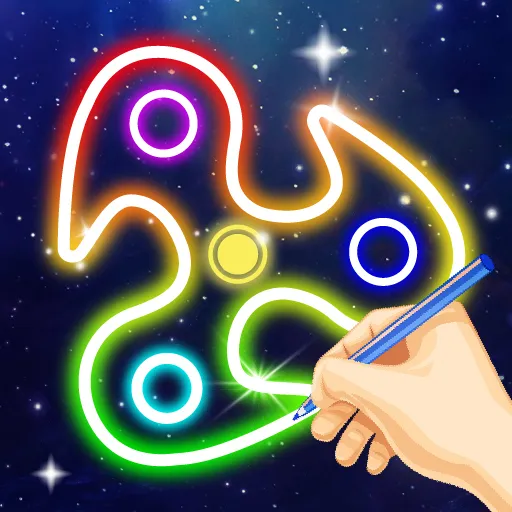 Glow Spinner: Finger Draw Art